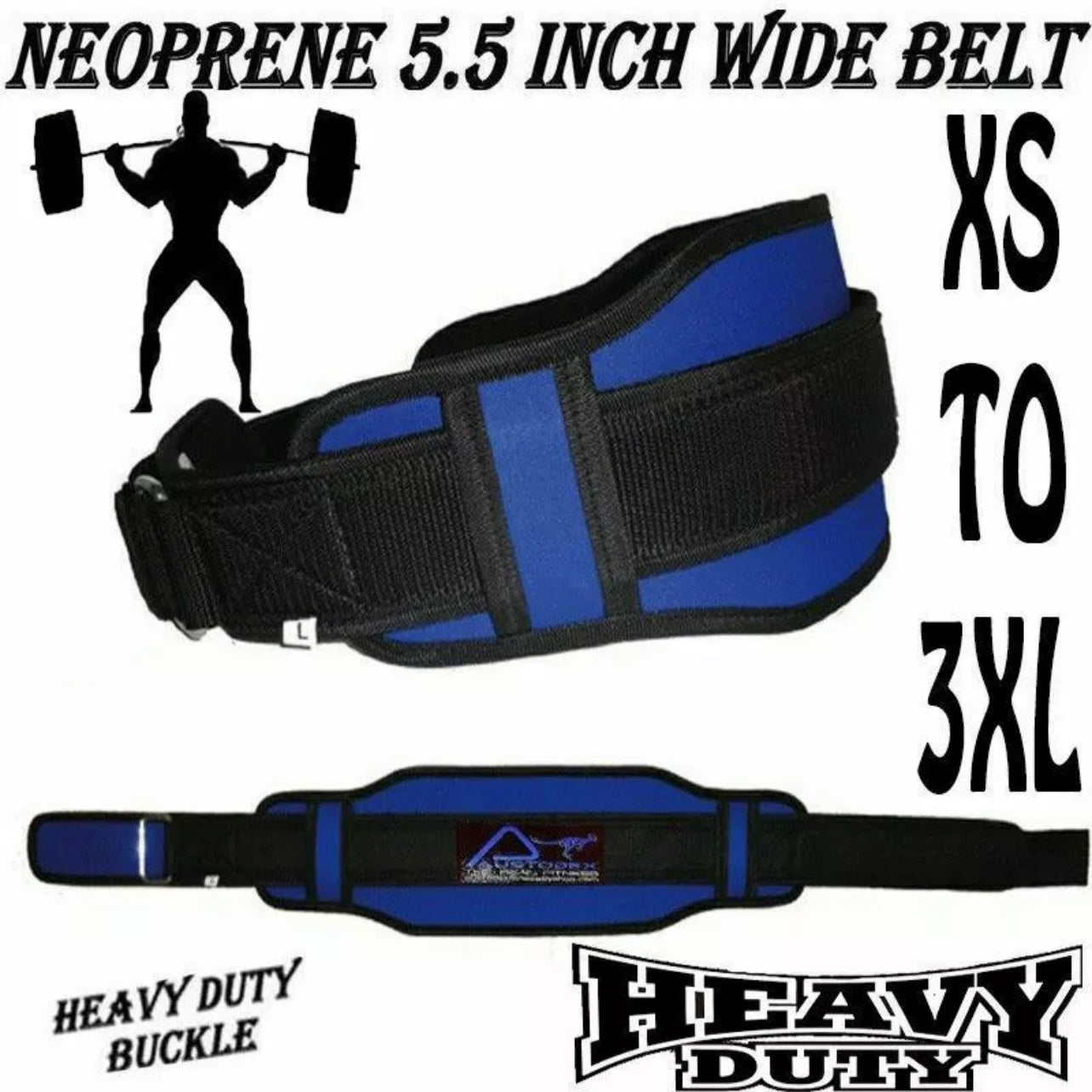 Weight Lifting Fitness Gym BodyBuilding Neoprene Wide Double Back Support Belt