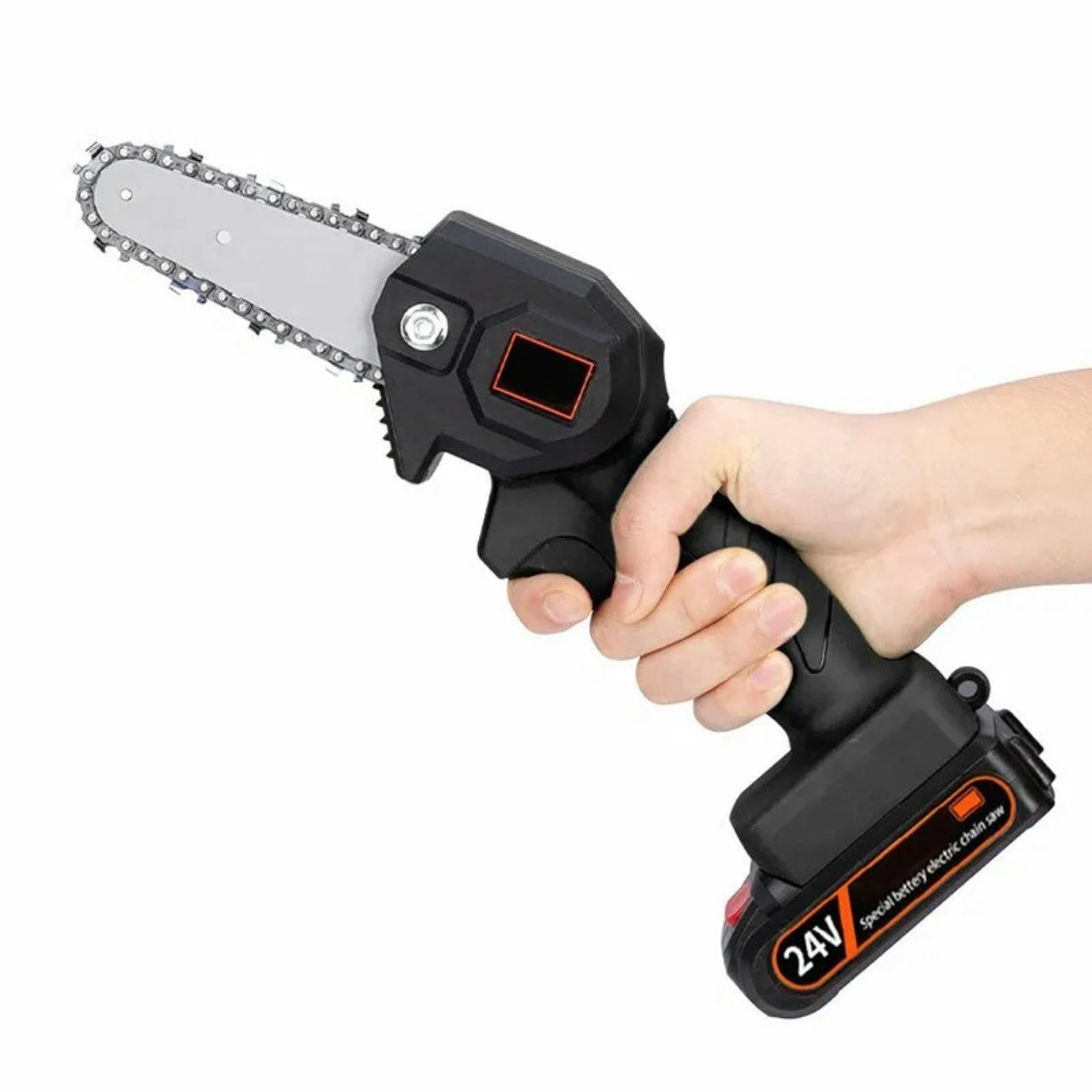 4” Mini Cordless Electric Chainsaw Wood Cutter Saw Rechargeable Battery Powered