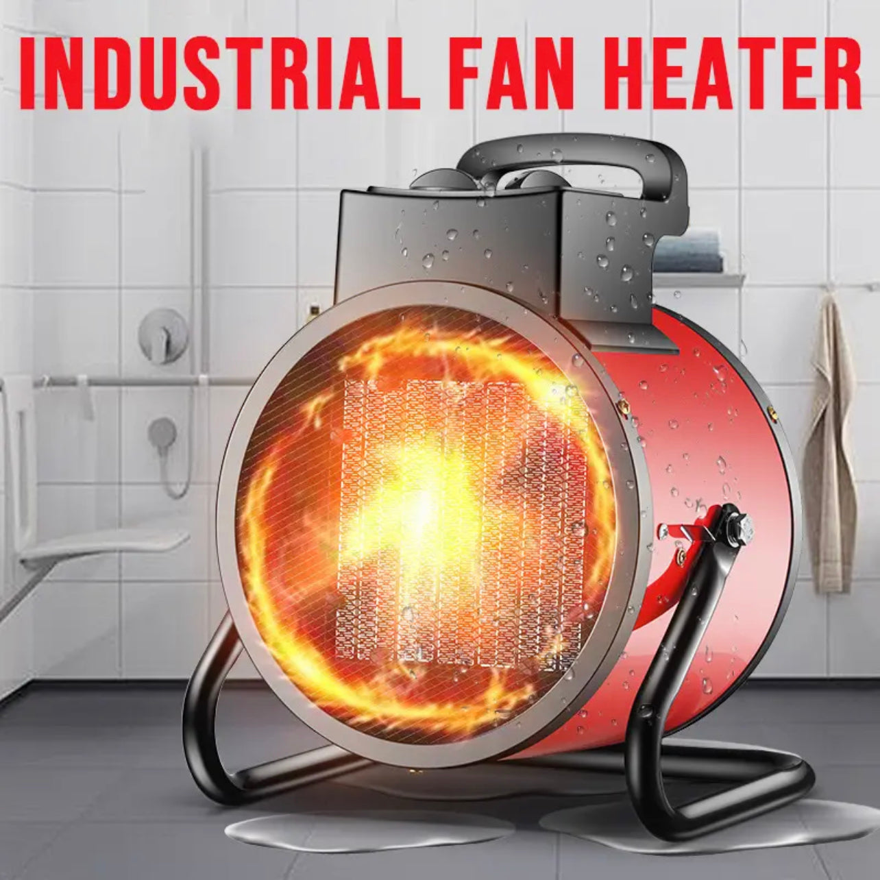 Electric Portable Industrial Fan Heater 3000W Fast Heating Warm Air Blower