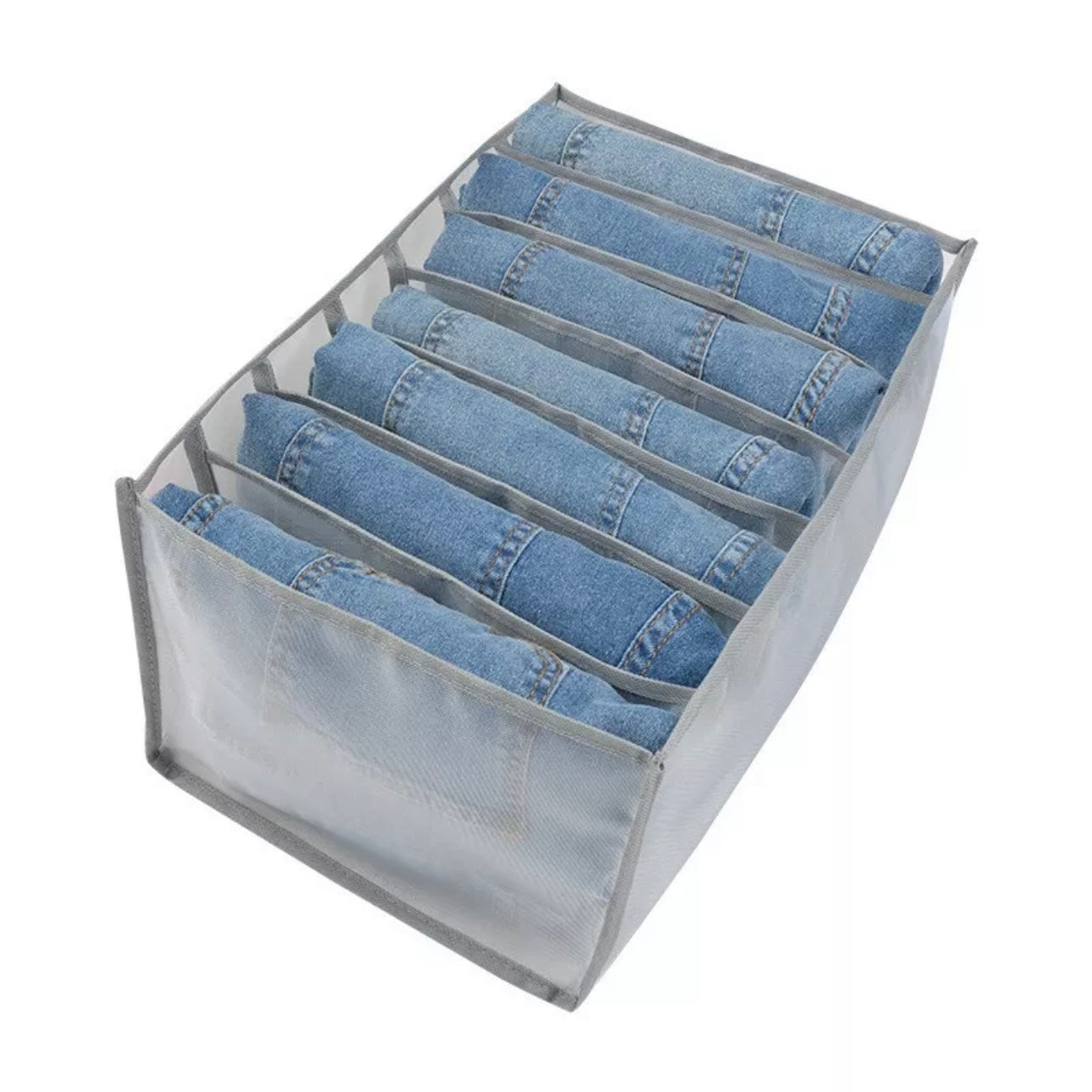 7 Grids Mesh Storage Bag Clothes Jeans Pants Drawer Organizer Boxes Foldable AU