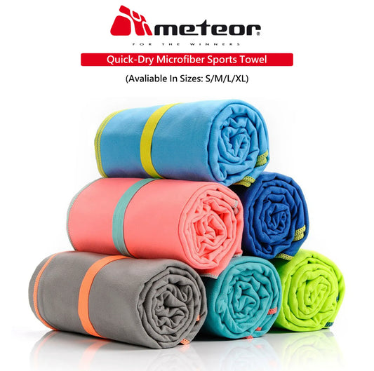 METEOR Quick Dry Microfiber Gym Sport Towel Fast Absorbent Beach Outdoor Light