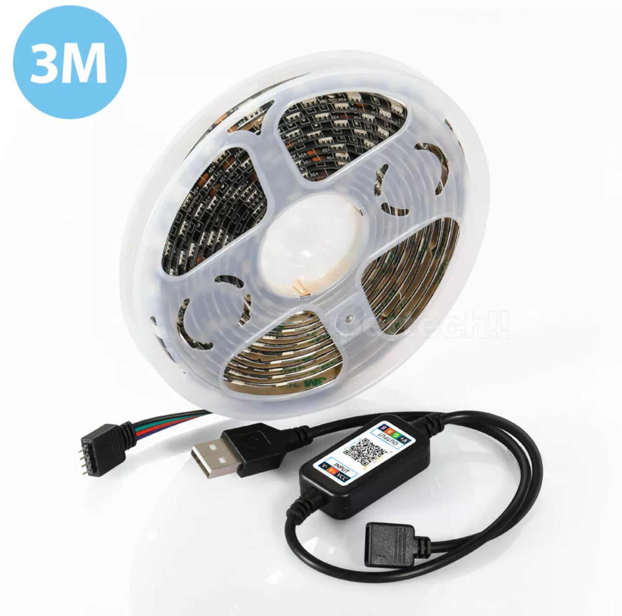 12V Bluetooth USB RGB LED Strip Lights IP65 Waterproof 5050 5M 300 LEDs AU Stock