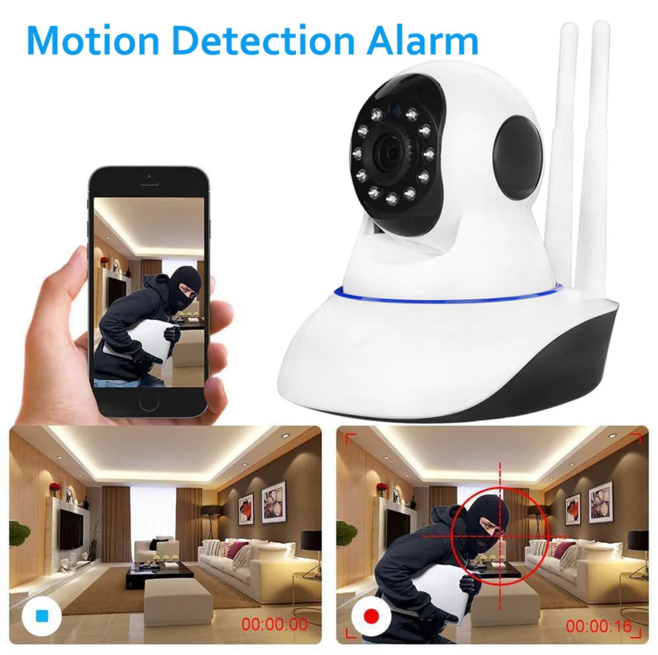 WiFi Security Camera Wireless Baby Monitor HD IP Home Surveillance CCTV System