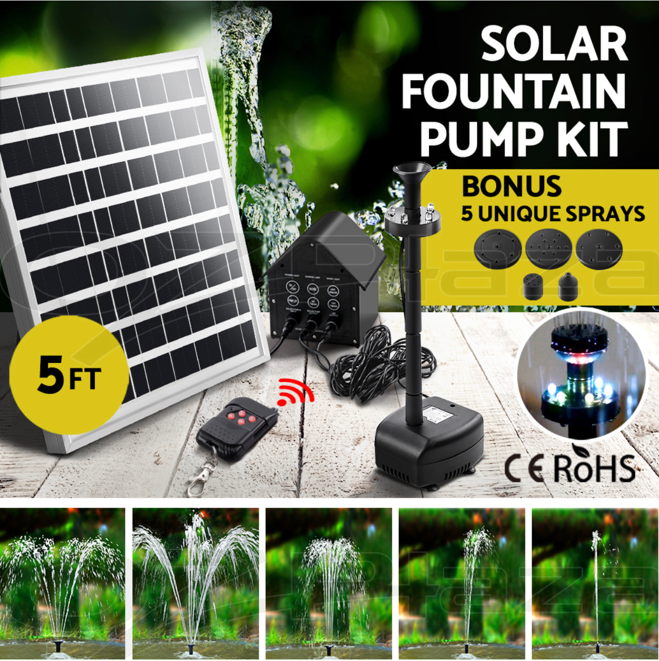 Gardeon Solar Pond Pump Water Kit Pool Fountain Pumps with Battery Submersible