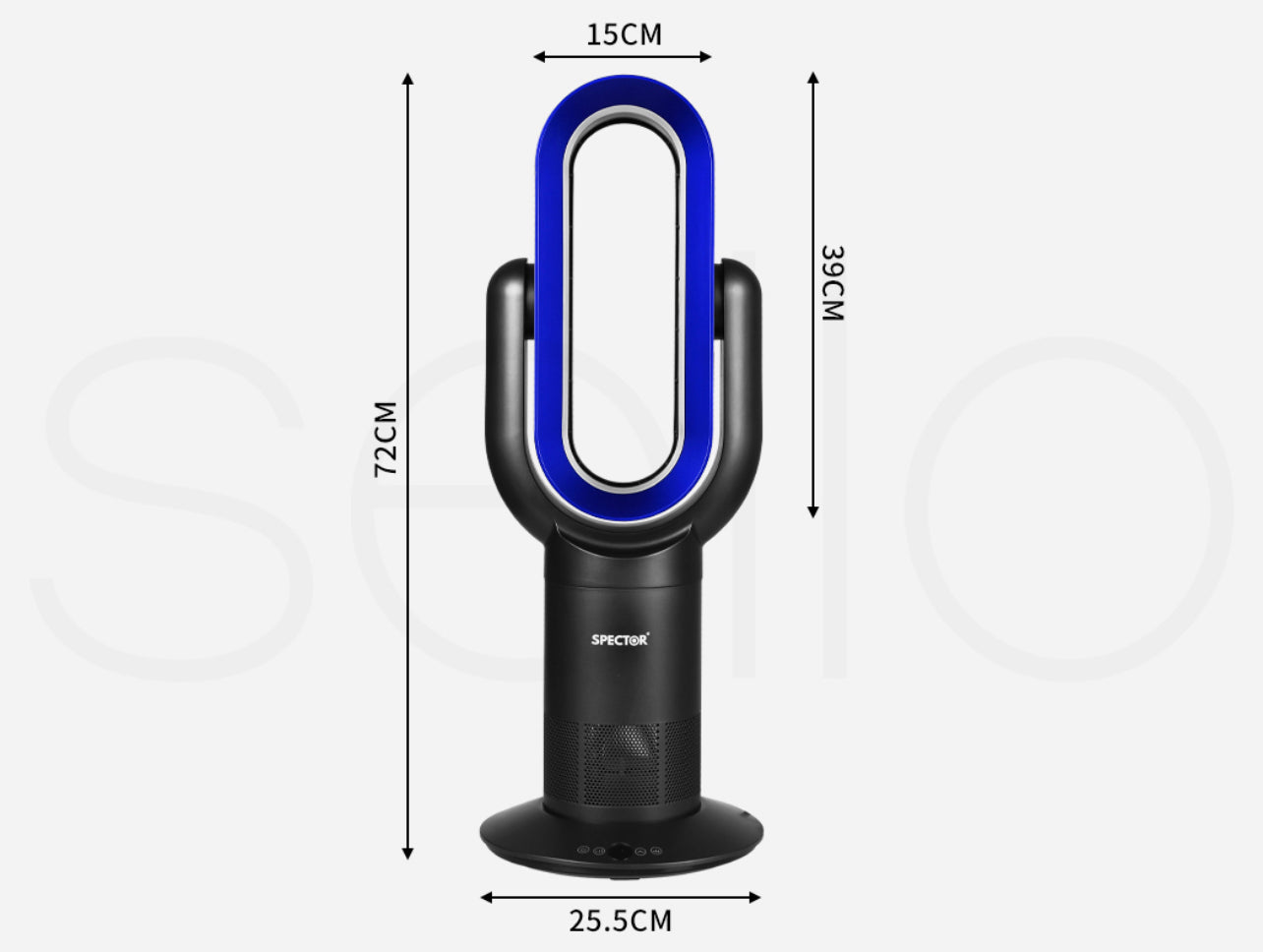 Electric Heater Cooler Portable Bladeless Fan Fast Heating Remote All Season Use