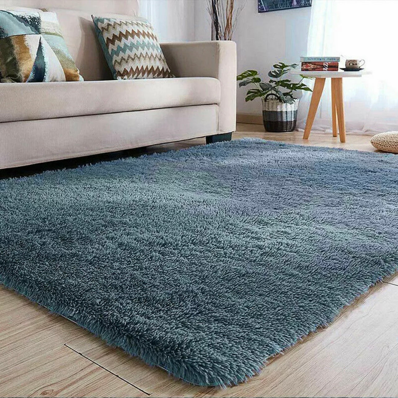 Rectangle Area Rugs Soft Fluffy Shaggy Carpet Bedroom Living Room Floor Pads Mat