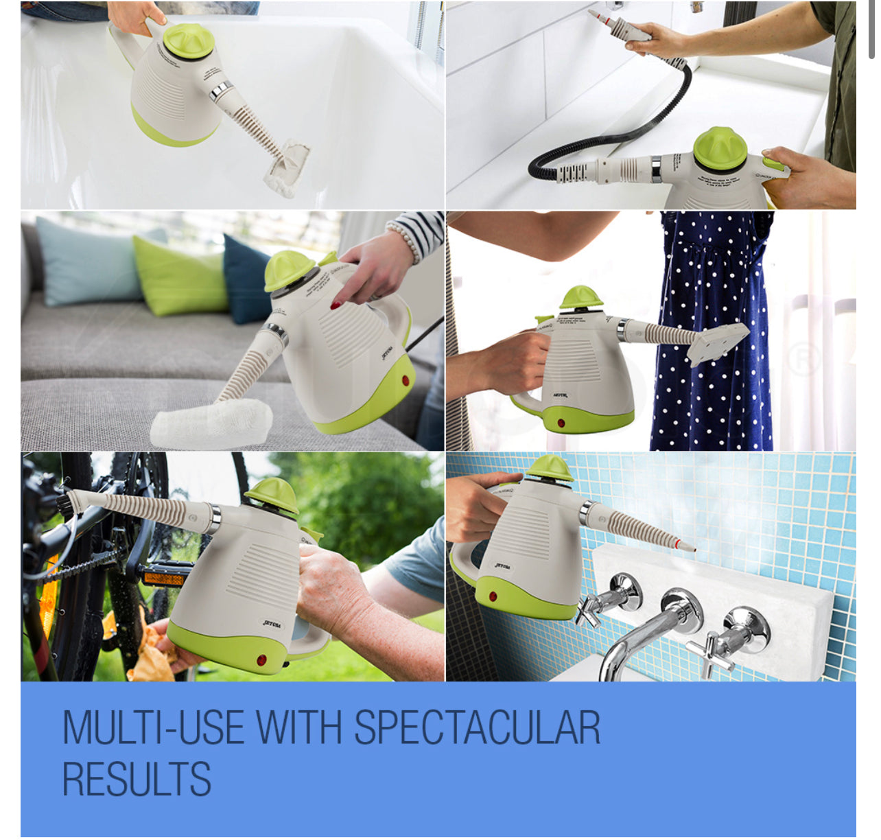 JET-USA Portable Steam Cleaner Multi-Purpose High Pressure