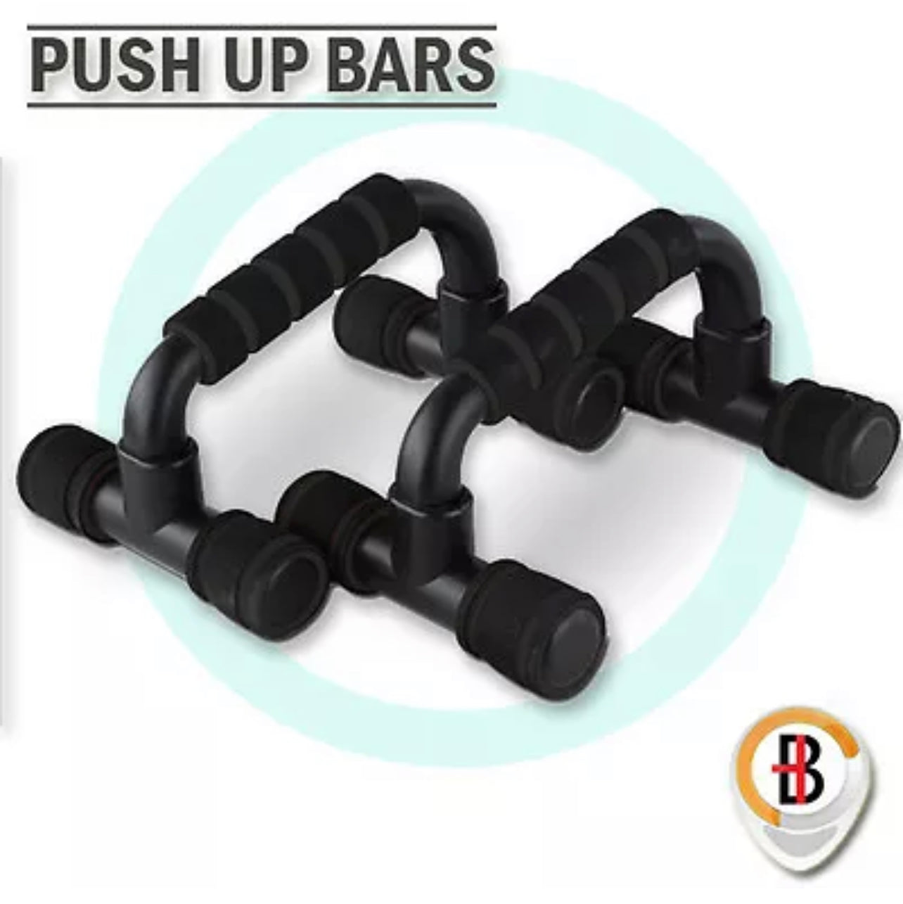 PUSH UP BAR HANDLE PUSH-UP STAND GRIP for HOME FITNESS EXSERCISE WORKOUT BLACK