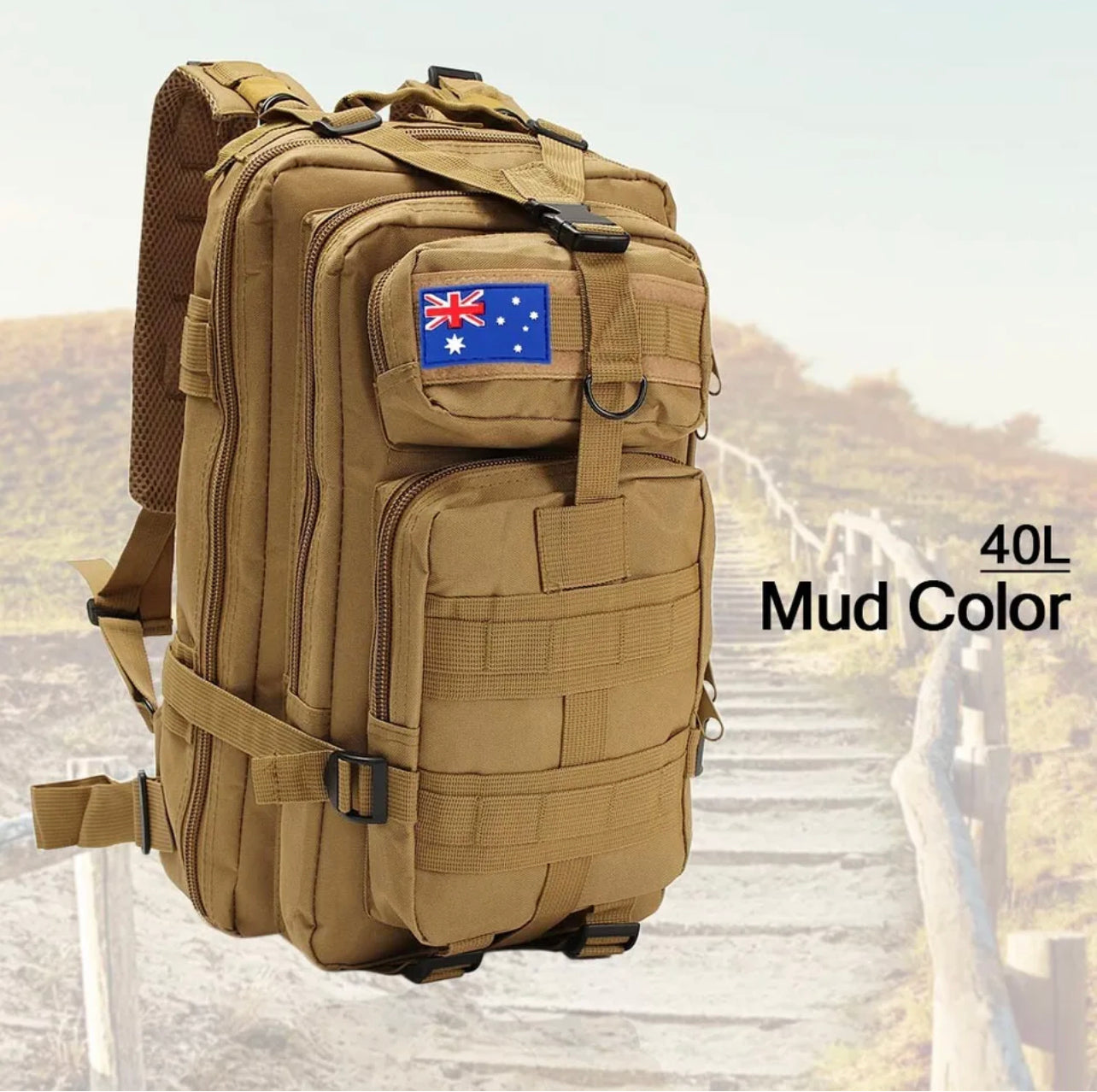 40L Hiking Military Tactical Rucksack Camping Backpack Bag Cycling Outdoor