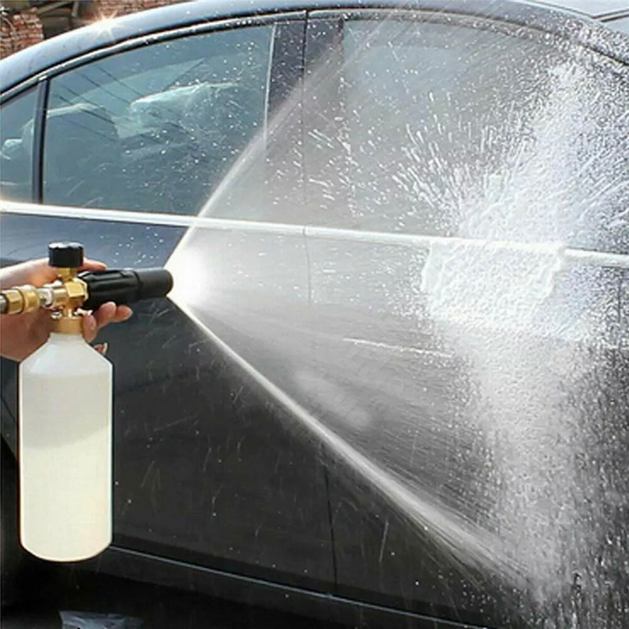 High Pressure Snow Foam Washer Gun Jet Car Wash Lance Cannon 1L Spray Bottle Kit