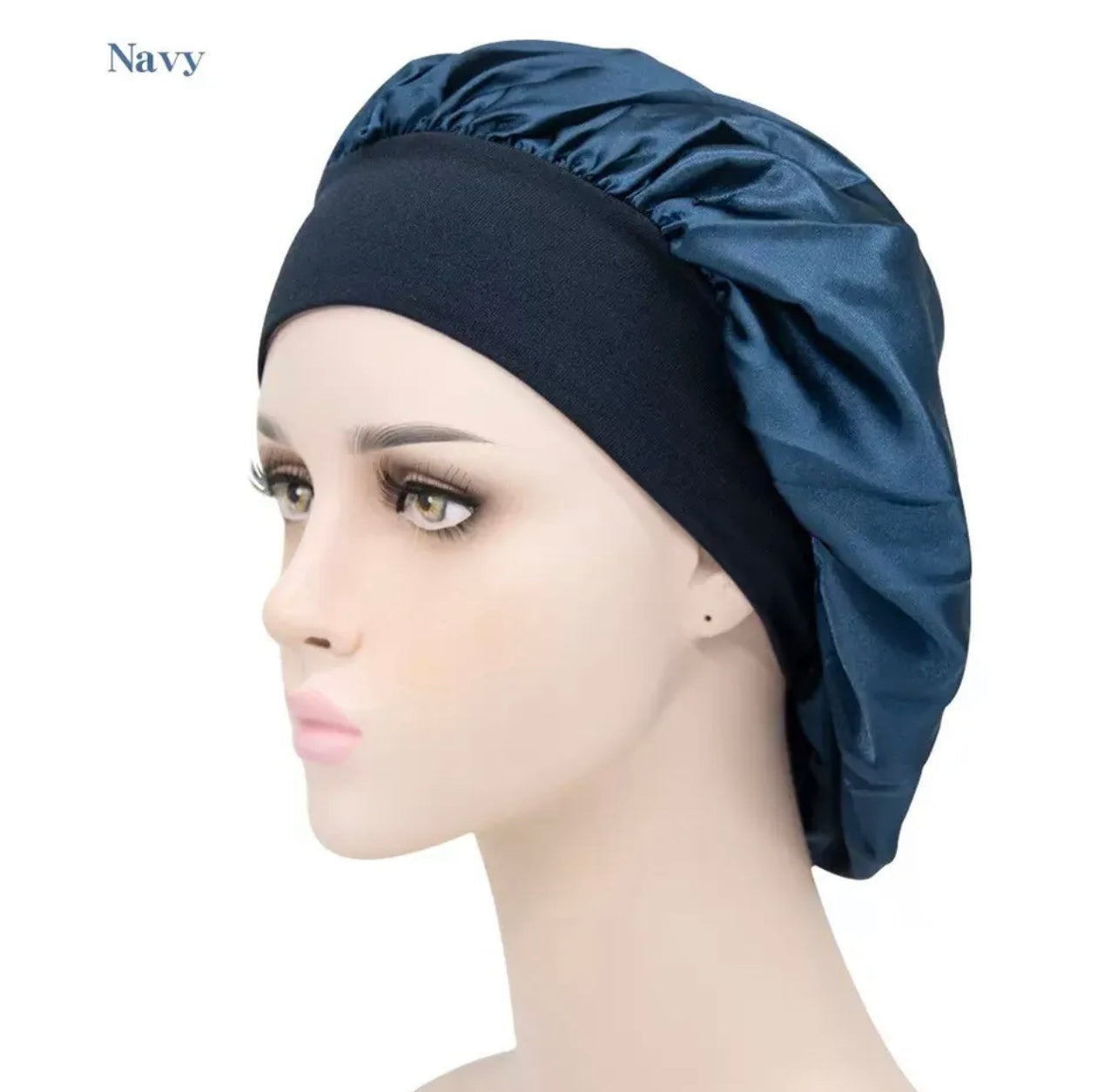 Sleeping Bonnet Hair Wrap Silk Satin Cap Women Elastic Night Soft Hat Headwear