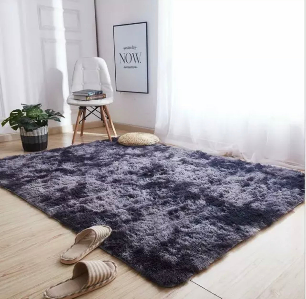 Rectangle Area Rugs Soft Fluffy Shaggy Carpet Bedroom Living Room Floor Pads Mat