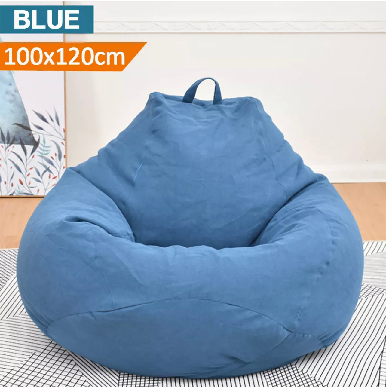 2 Size Large Bean Bag Chair Couch Sofa Cover + inner liner for lean bag Indoor For Adults Lazy Lounger