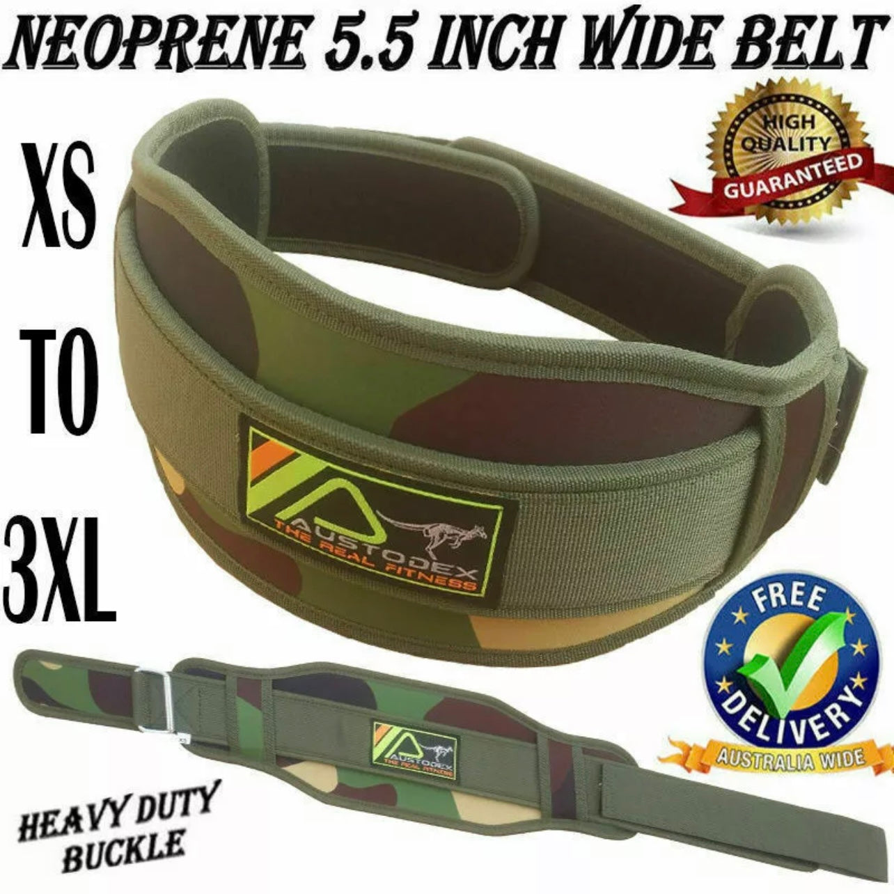 Weight Lifting Fitness Gym BodyBuilding Neoprene Wide Double Back Support Belt