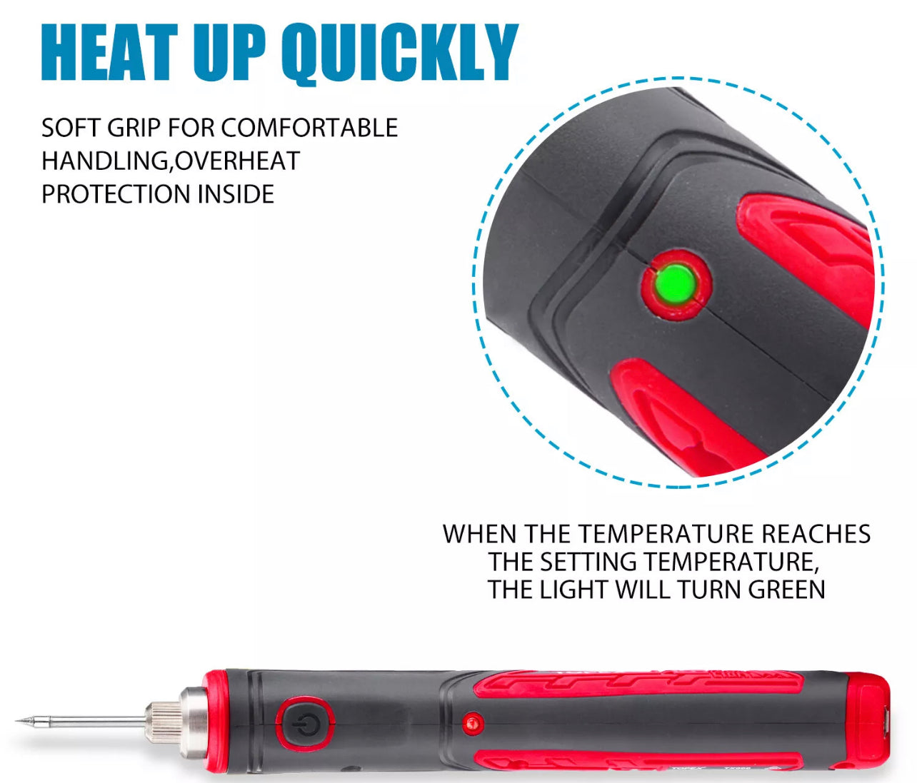 TOPEX 8W 4V Max Cordless Soldering Iron Rechargeable with Lithium-Ion Battery