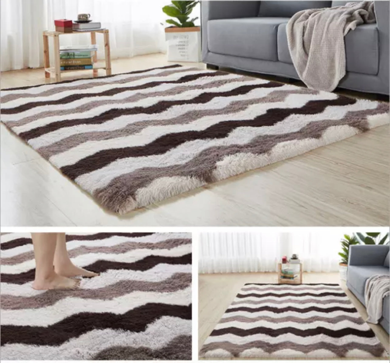 Fluffy Faux Fur Sheepskin Rug Non Slip Large Floor Carpet Rugs Mat Plush Soft AU (1)