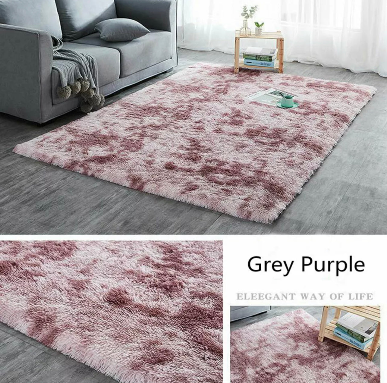 Rectangle Area Rugs Soft Fluffy Shaggy Carpet Bedroom Living Room Floor Pads Mat