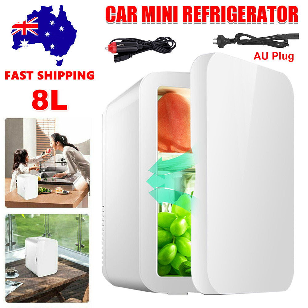 8L Mini Portable Fridge Car Home Drinks Beer Cooler Bar Freezer Ice Cosmetics