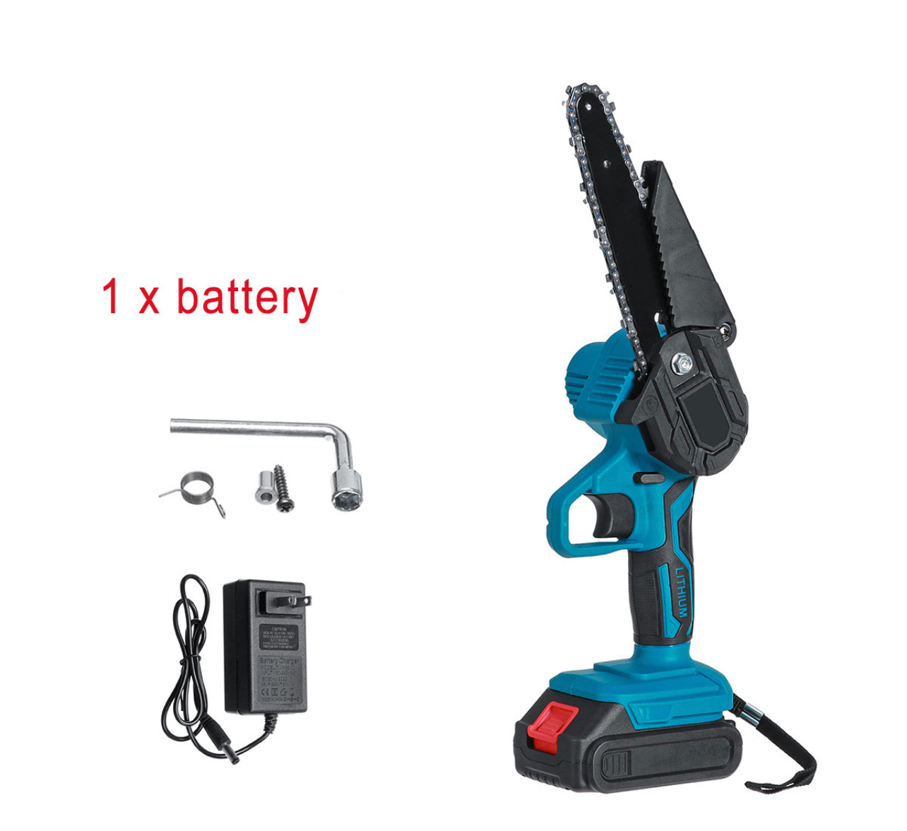 3000W 6'' Cordless Electric Chainsaw Battery-Powered Wood Saw Cutter Garden AU