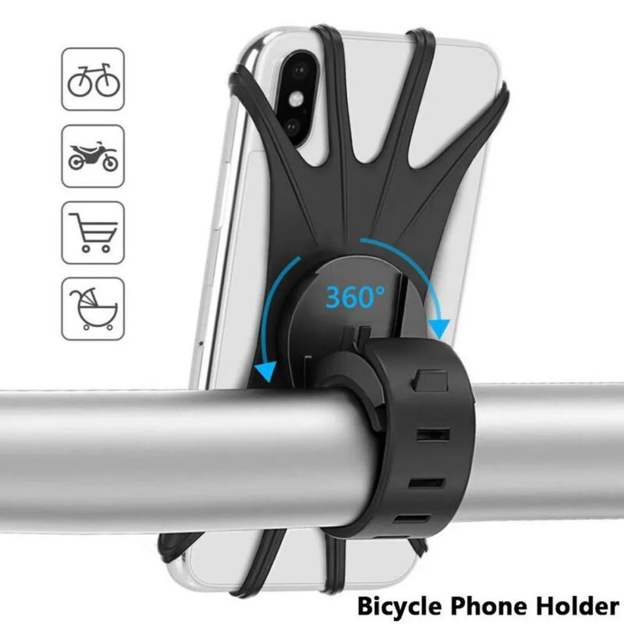 Bike Mobile Phone Holder Bicycle Handlebar Mount 360° Rotation For Motorcycle AU