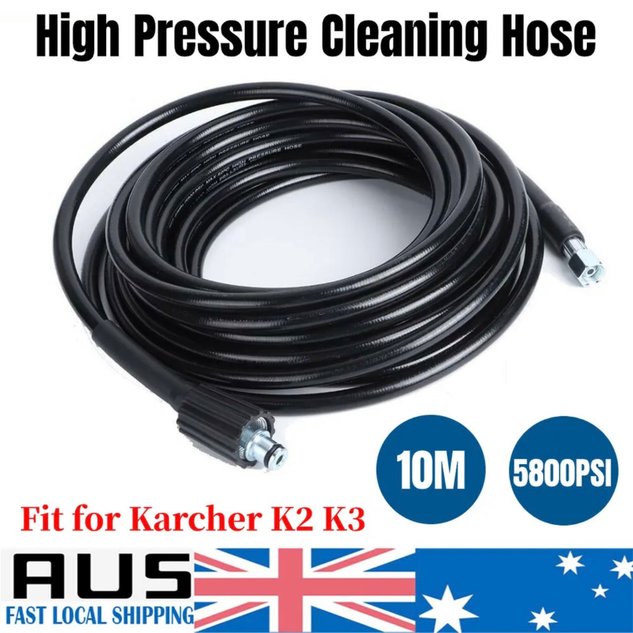 10m M22 M14 Connect High Pressure Water Cleaner Washer Hose Tools AU