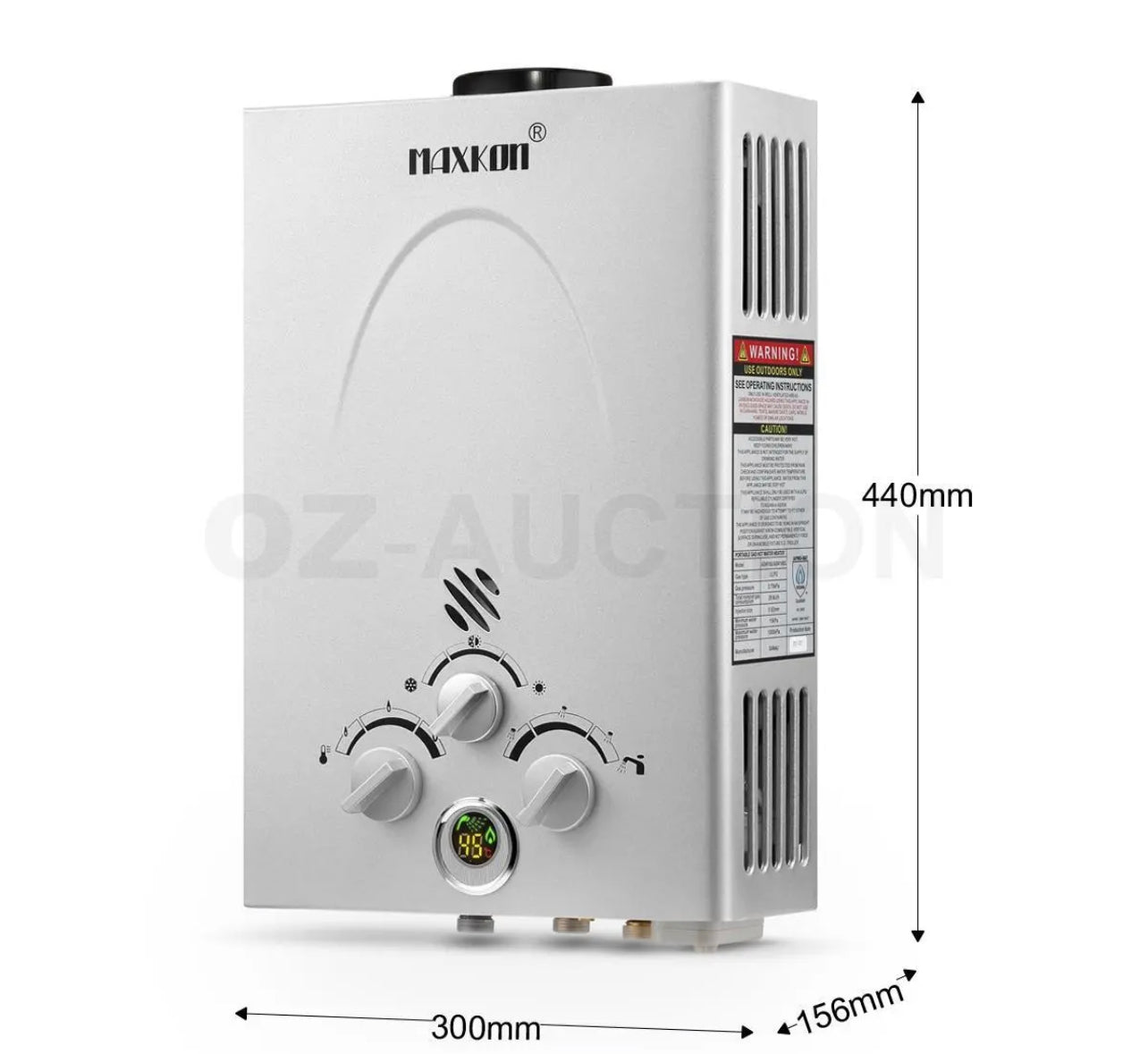 MAXKON 4WD Gas Hot Water Heater Shower Portable Camping LPG Caravan Outdoor