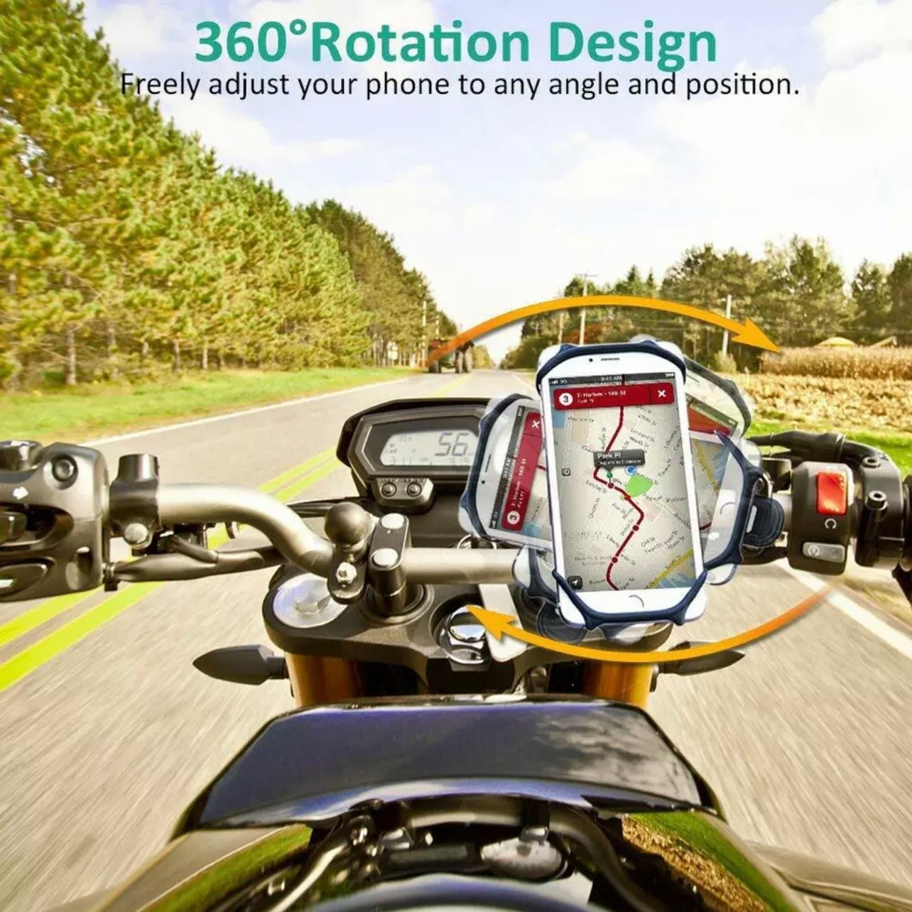 Bike Mobile Phone Holder Bicycle Handlebar Mount 360° Rotation For Motorcycle AU