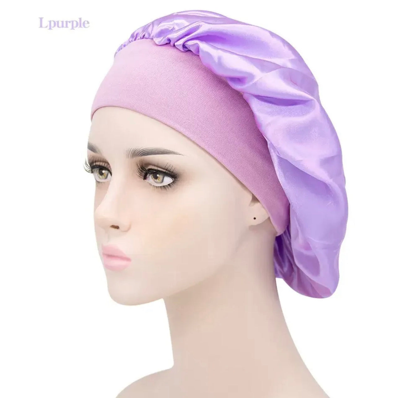 Sleeping Bonnet Hair Wrap Silk Satin Cap Women Elastic Night Soft Hat Headwear