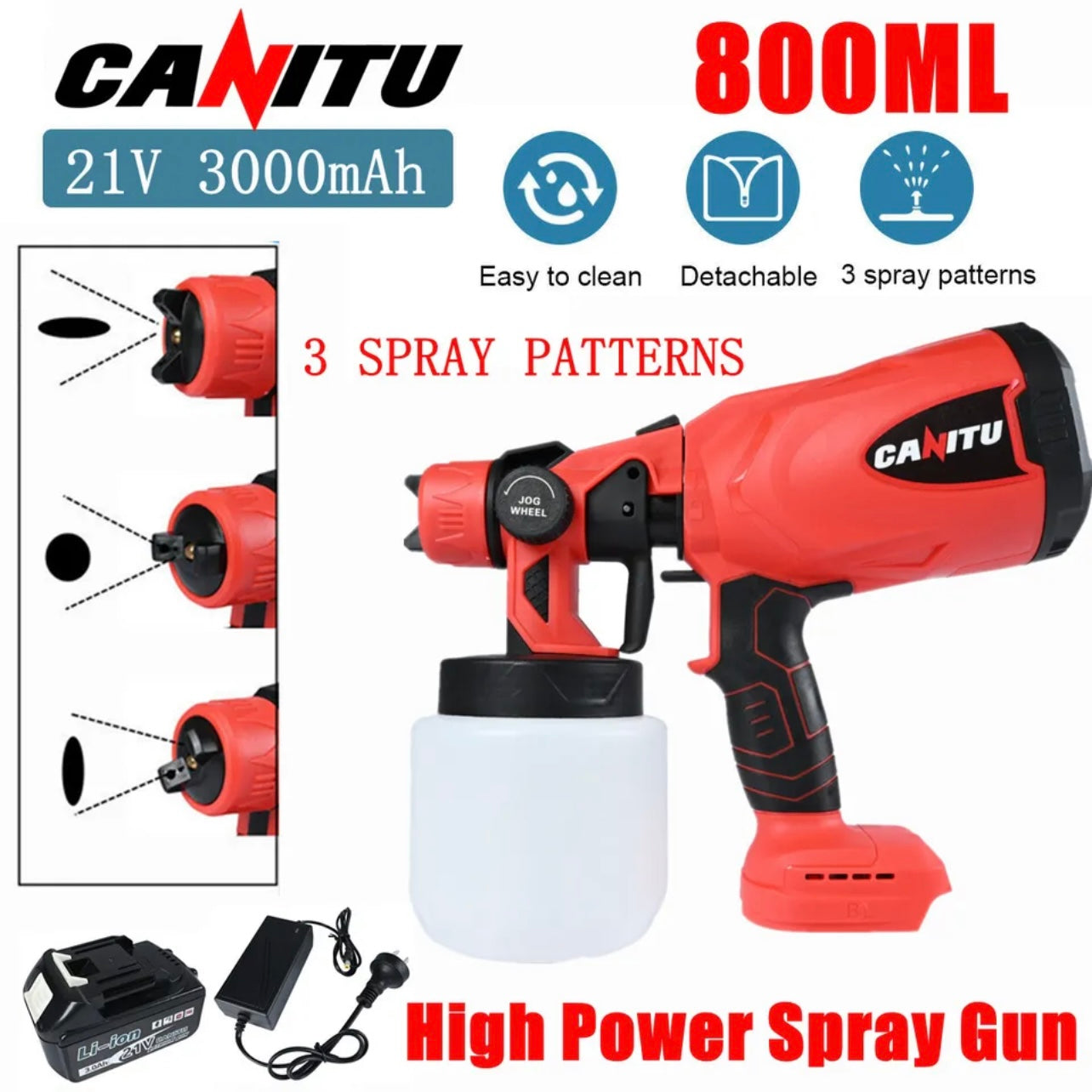 Cordless High Pressure Spray Gun Airless Paint Sprayer For Makita 18V Battery