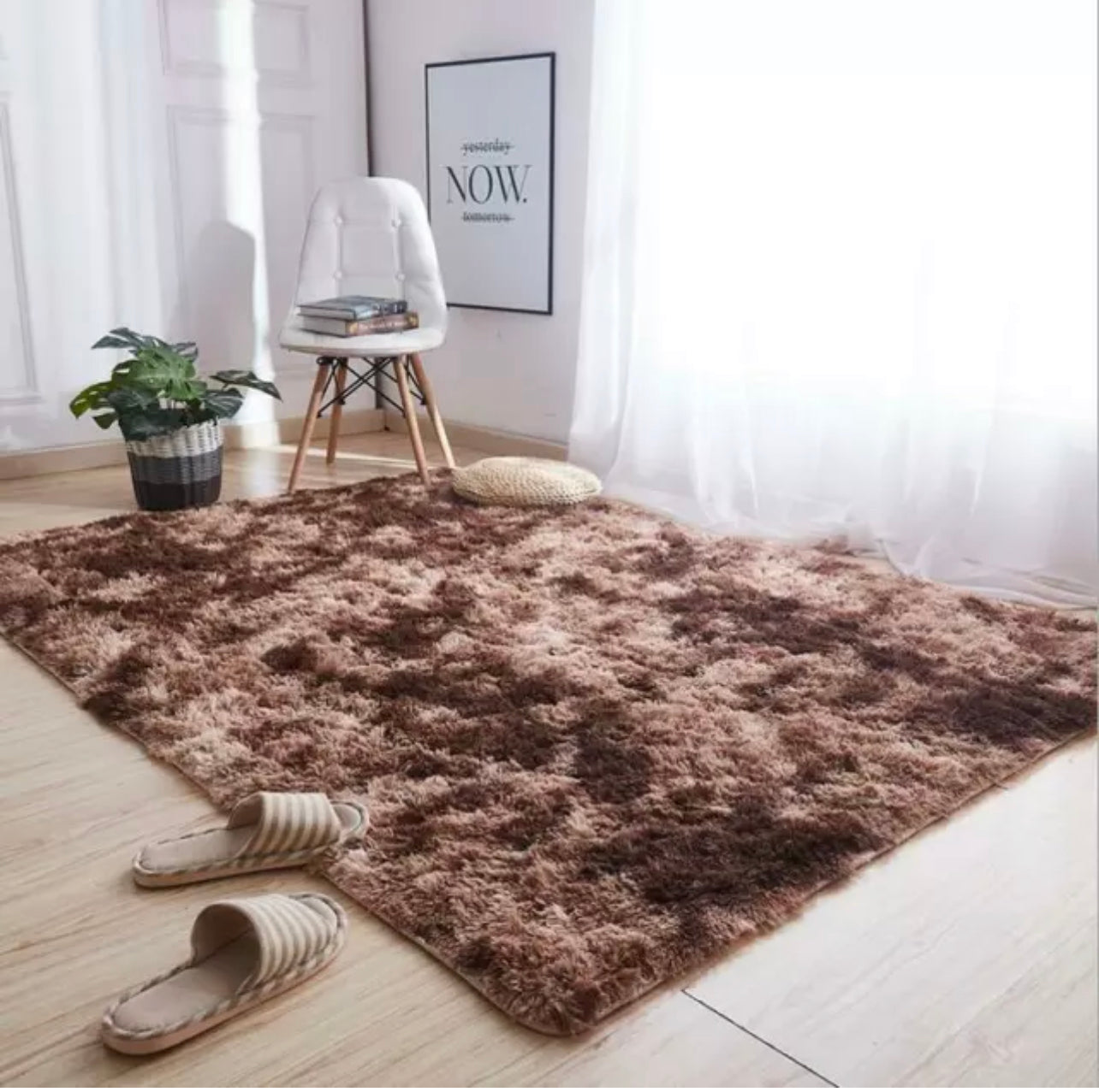 Rectangle Area Rugs Soft Fluffy Shaggy Carpet Bedroom Living Room Floor Pads Mat