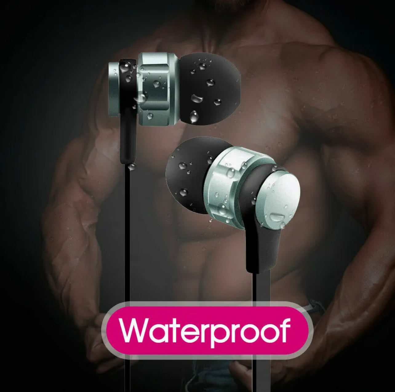 Sweatproof Wireless Bluetooth Earphones Headphones Sport Gym