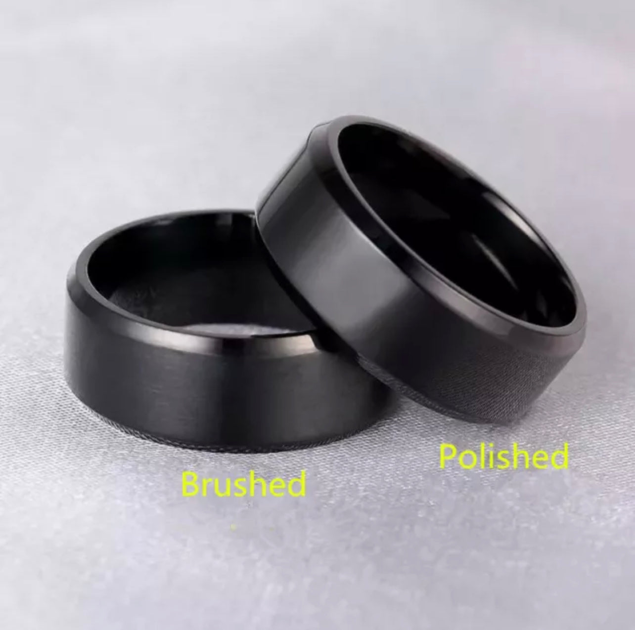 Titanium Stainless Steel 8mm Brushed Finish Men Women Wedding Band Comfort Ring