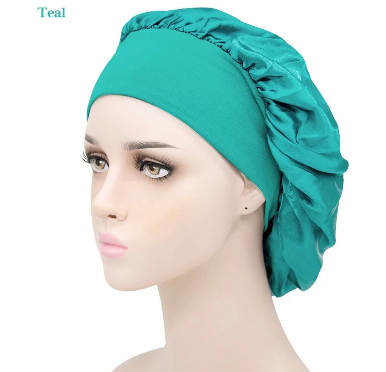 Sleeping Bonnet Hair Wrap Silk Satin Cap Women Elastic Night Soft Hat Headwear