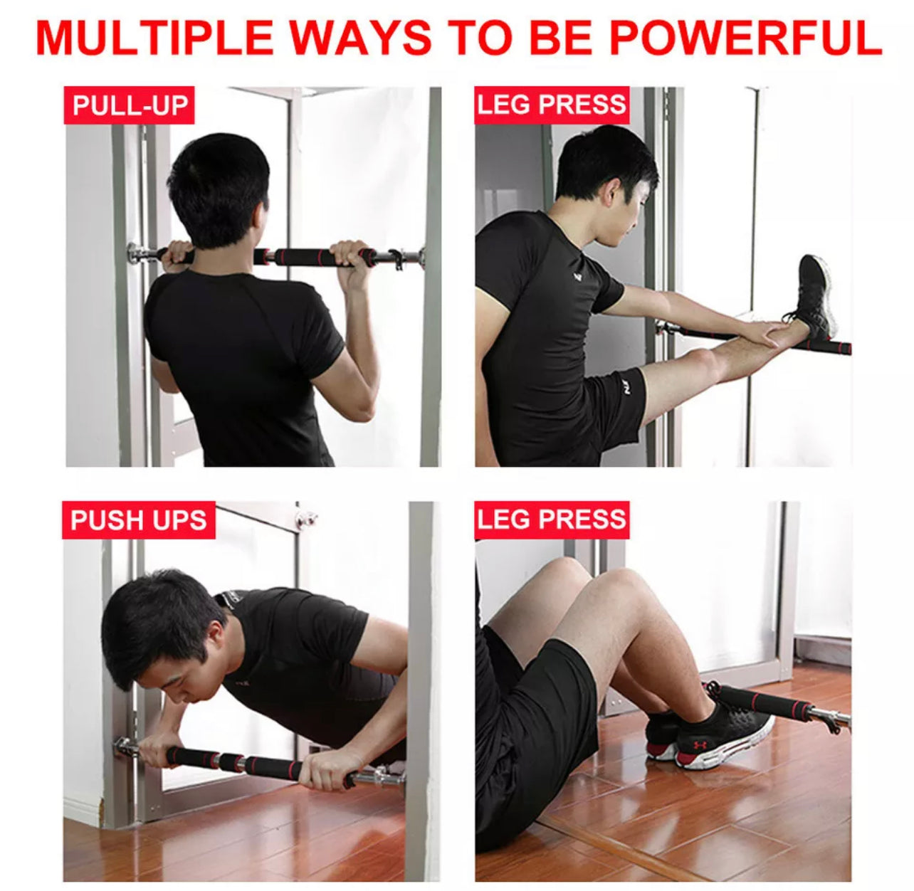 Pull Up Bar Doorway Chin Abs Exercise Home Gym Fitness Strength Workout Indoor