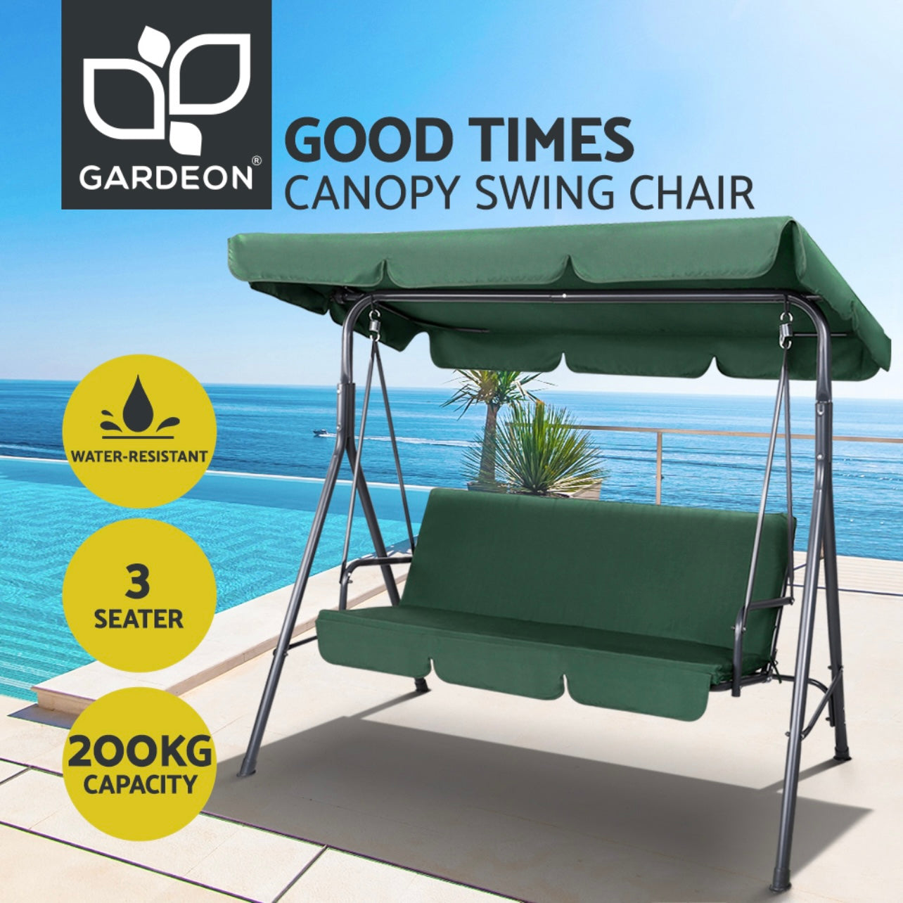 Gardeon Swing Chair Hammock Outdoor Furniture Patio Garden Canopy Bench Seat