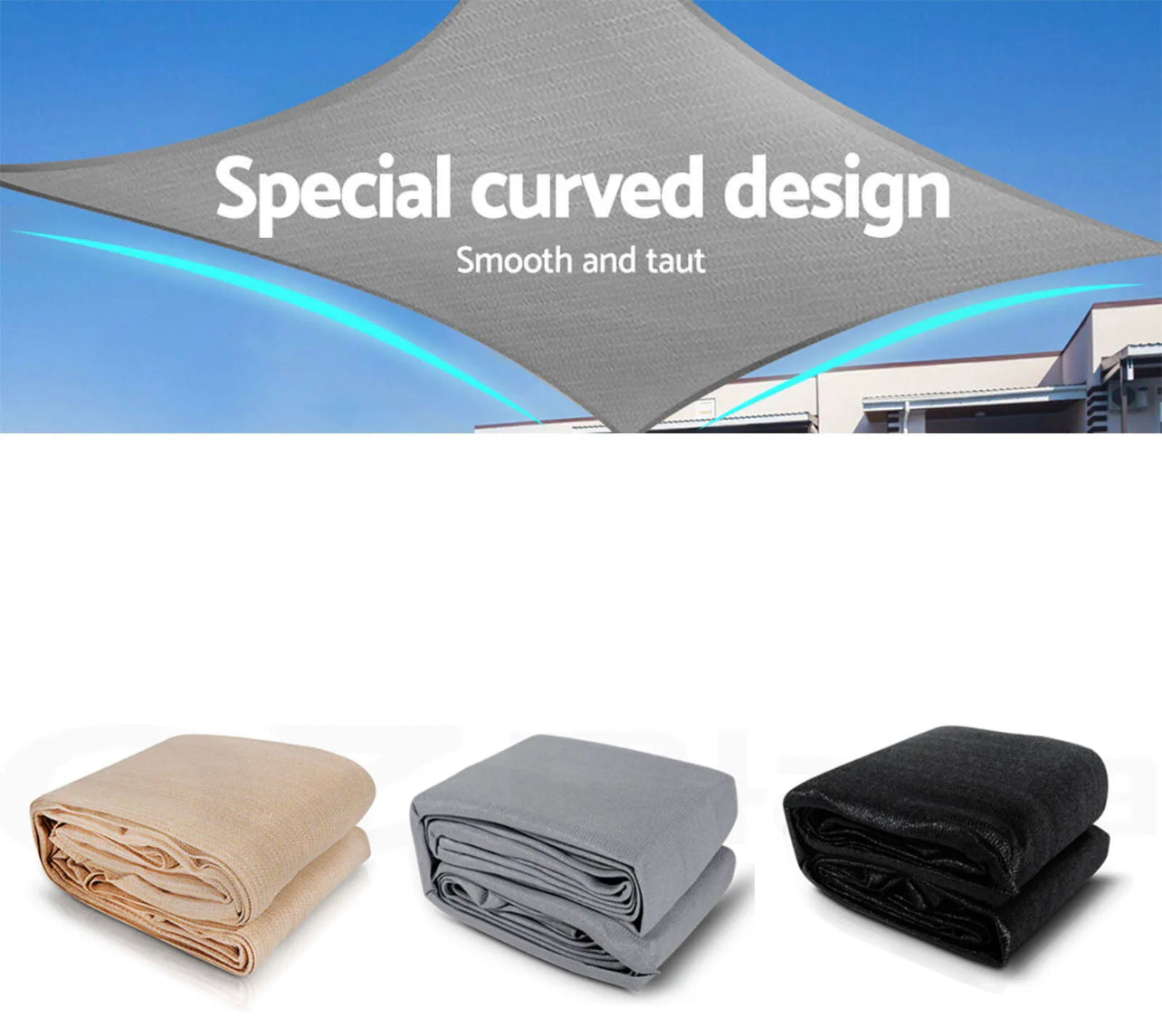 Instahut Shade Sail Cloth Rectangle Sun Awning Shadecloth Heavy Canopy 280gsm