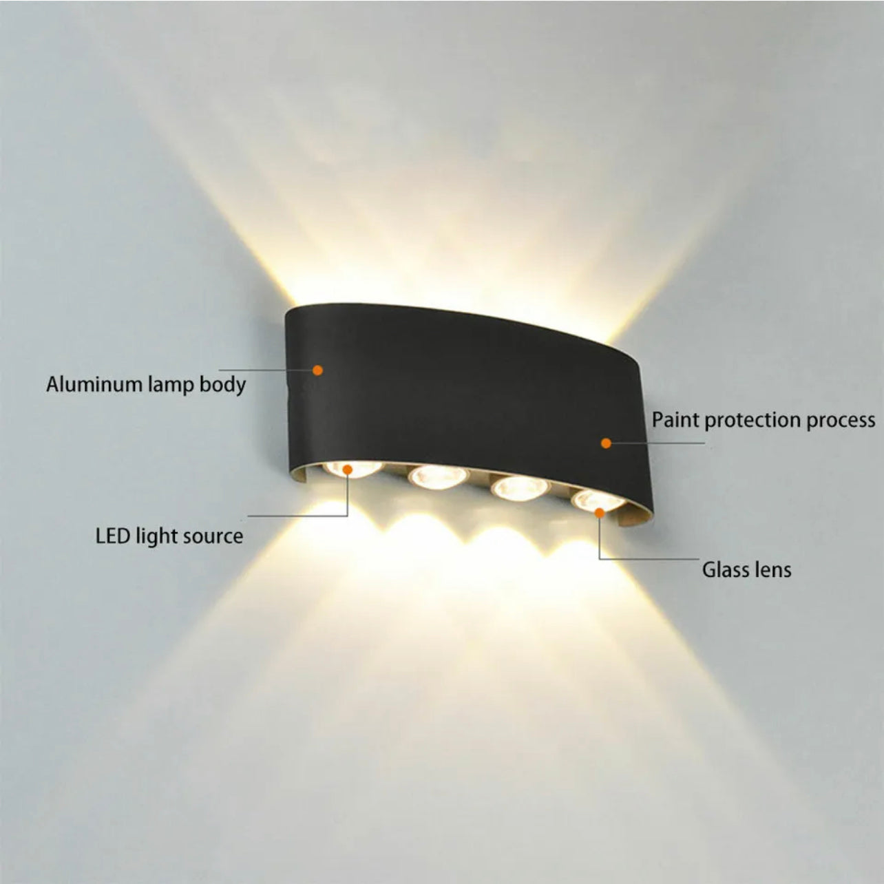 Waterproof Modern Wall Light LED Wall Lamp Sconce Up Down Indoor Outdoor Decor