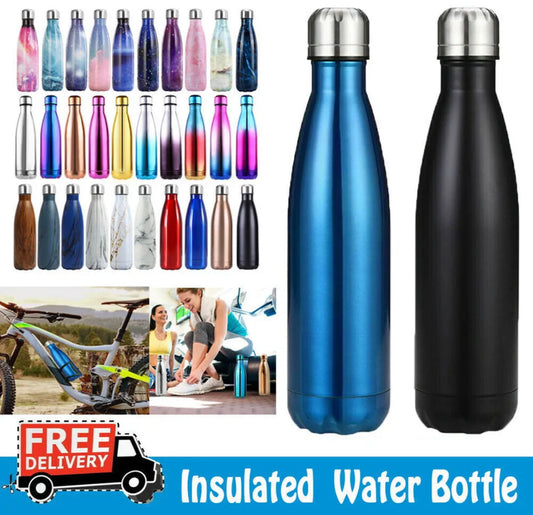 Thermos Vacuum Flask Insulated Drink Water Bottle Stainless Steel Double Wall