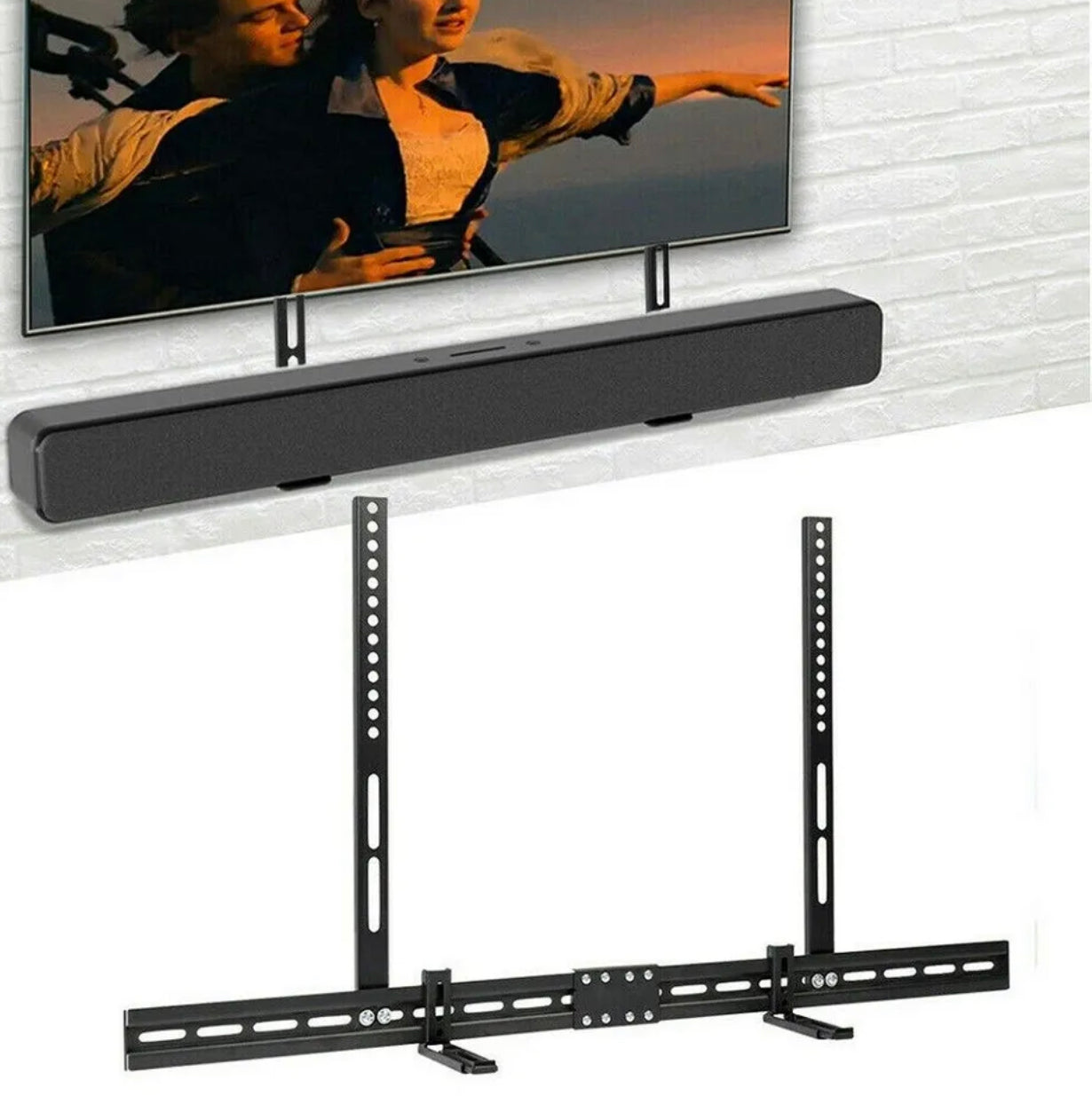 Adjustable TV Wall Bracket Soundbar Mount Holder Sound Bar Speaker Rack Universa