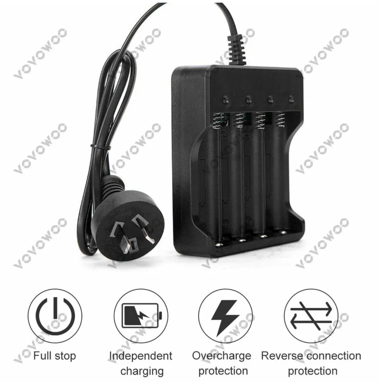 18650 Battery Charger Smart 4 Slots For Rechargeable Li-Ion FAST Charge AU PLUG