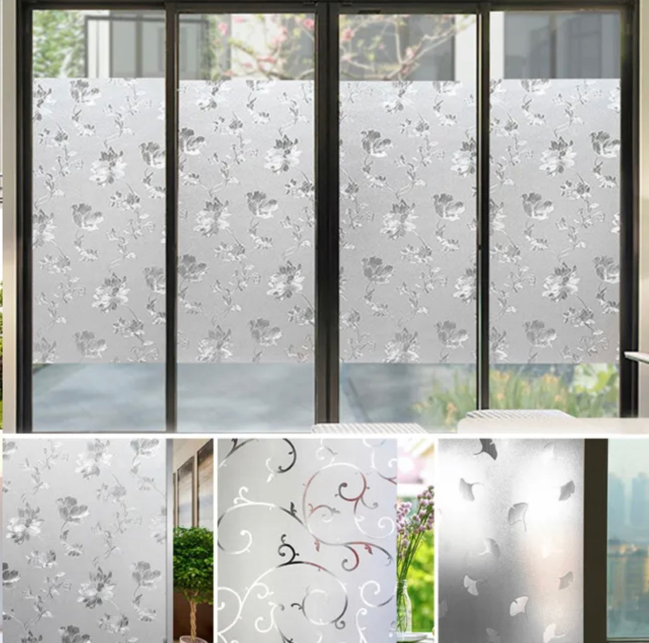 3D Stained Window Glass Self-Adhesive Film Privacy Anti UV Stickers Home Decor