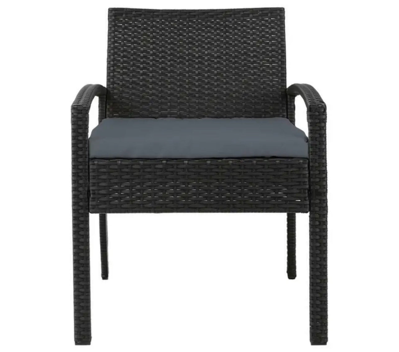 Gardeon Outdoor Furniture Dining Chairs Wicker Garden Patio Cushion Black