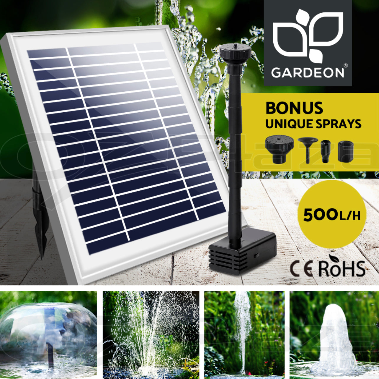 Gardeon Solar Pond Pump Water Kit Pool Fountain Pumps with Battery Submersible