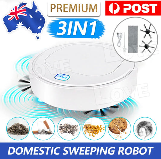 Smart Robot Rechargeable  Automatic Vacuum Cleaner Dry Wet Floor Mop Sweeping