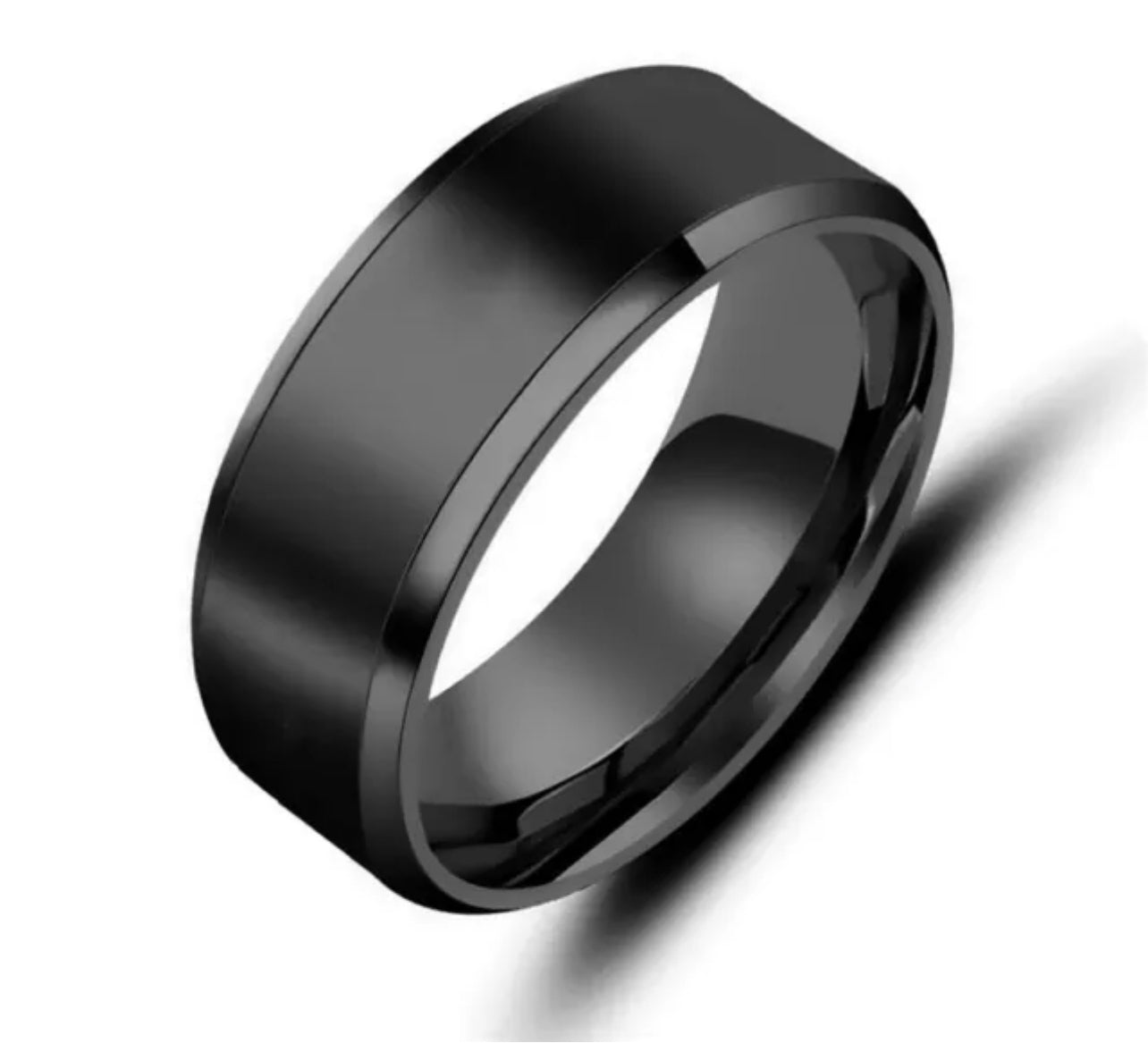 Titanium Stainless Steel 8mm Brushed Finish Men Women Wedding Band Comfort Ring