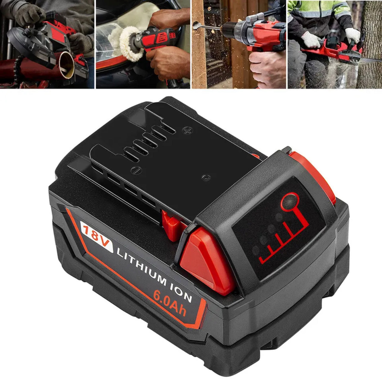 2X For Milwaukee M18 Lithium XC 6.0 Ah 18V Extended Capacity Battery 48-11-1860