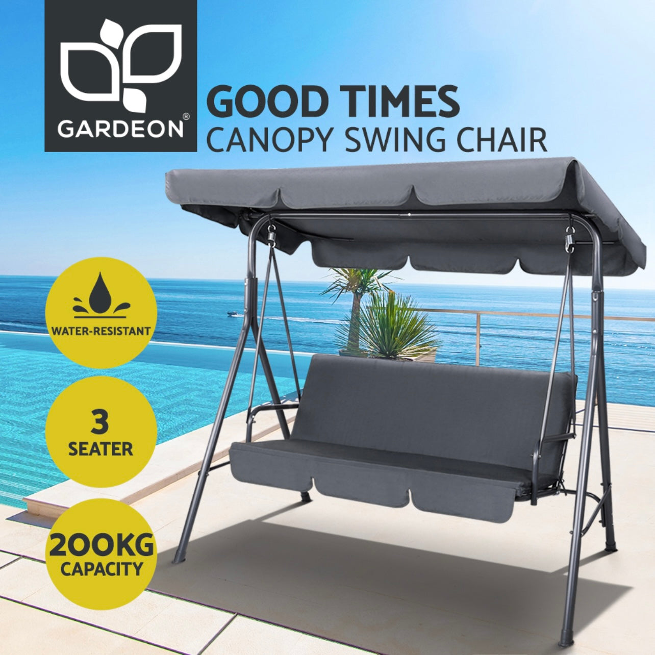 Gardeon Swing Chair Hammock Outdoor Furniture Patio Garden Canopy Bench Seat