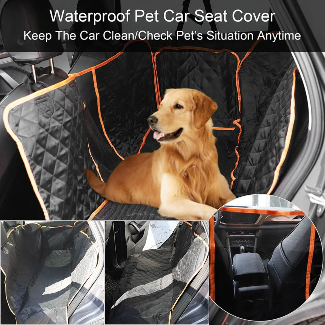 Pet Car dog Seat Cover Hammock NonSlip Protector Mat Waterproof Cat Dog Backseat