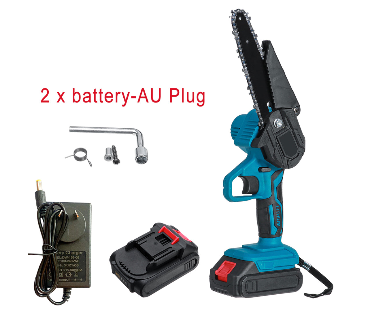 3000W 6'' Cordless Electric Chainsaw Battery-Powered Wood Saw Cutter Garden AU