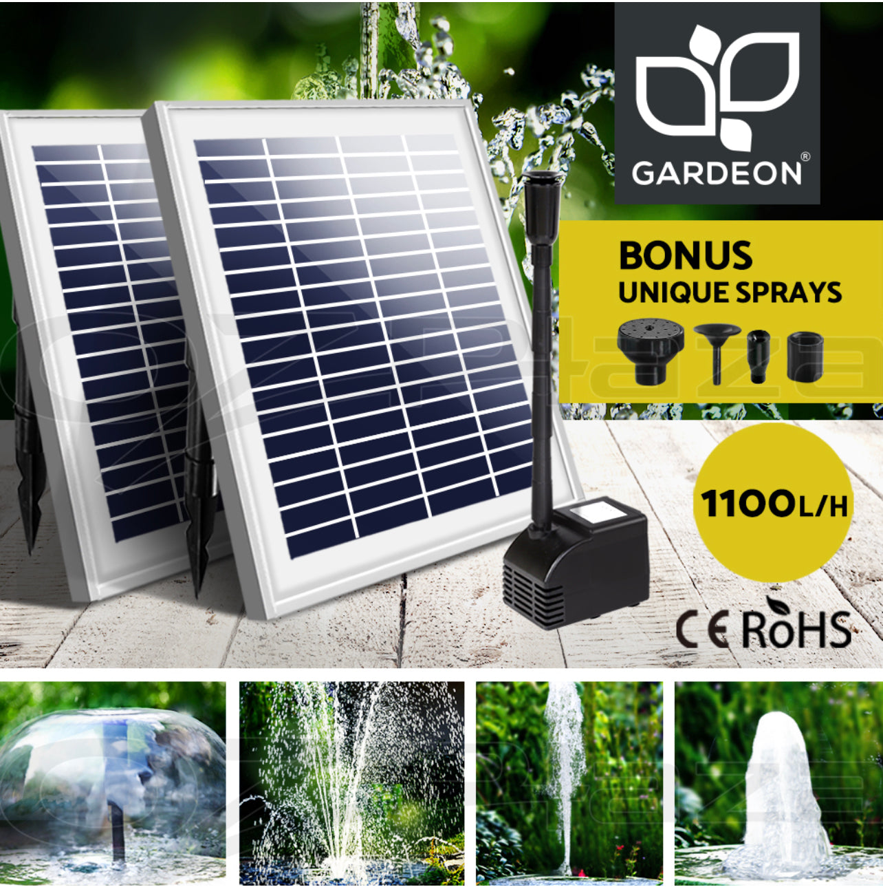 Gardeon Solar Pond Pump Water Kit Pool Fountain Pumps with Battery Submersible